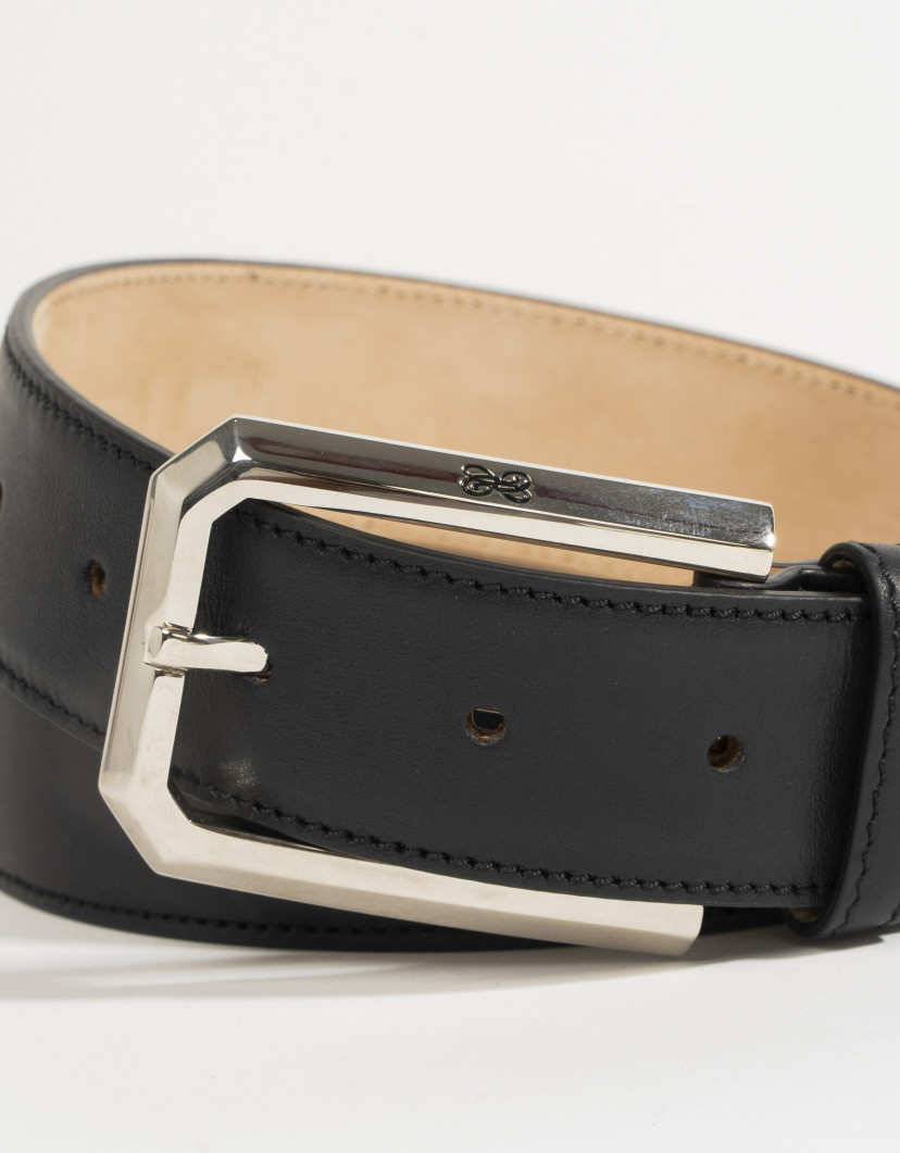 Castello d'Oro Black Calf Leather Belt image